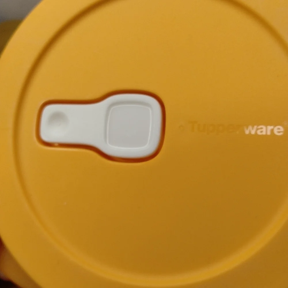 New Tupperware Orange 2 1/2 vent and serve round lunch container